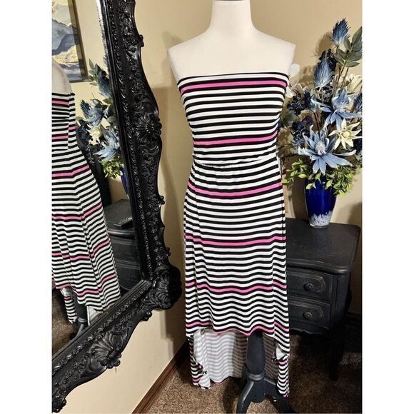 Laundry by Design Strapless Striped Maxi Dress Size Small - Picture 1 of 3